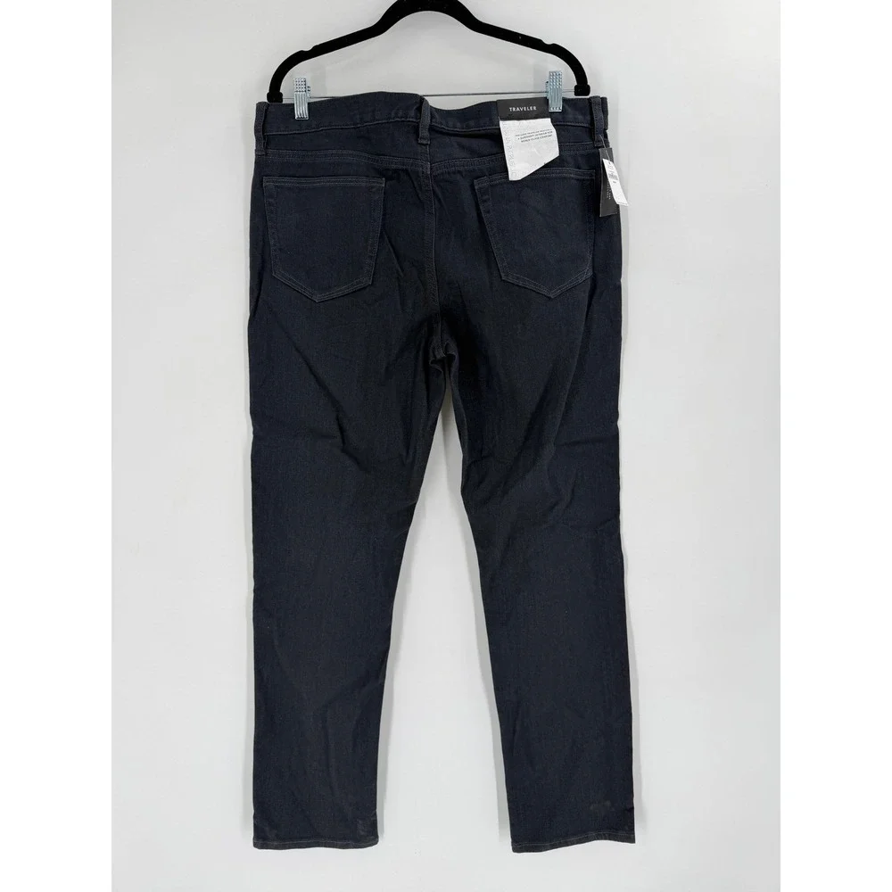 NWT Banana Republic Luxe Traveler Jean Mens 35x32 Dark Granite Wash Slim Fit‎ M